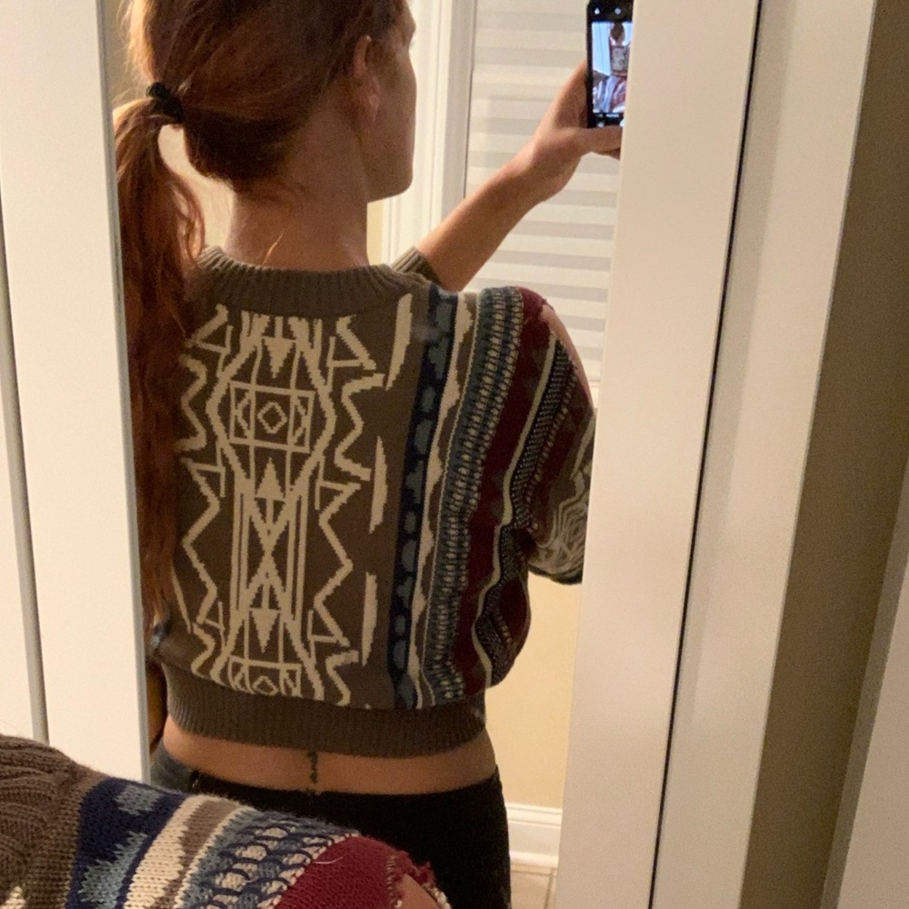 The Langford Line Cropped Vintage Sweater